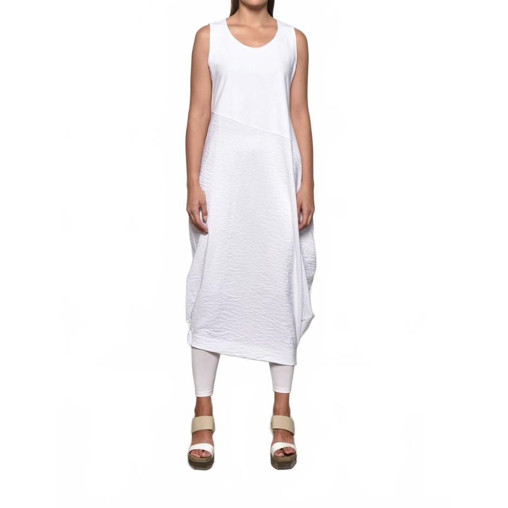 NEW SIMPLY MILA babylon sleeveless dress in white